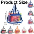 thumbnail image 2 of SJYYTT 1Pc Clear Bag for Stadium Events,Transparent Bag for Work Sports Games Concerts Travel Gym,12X6X12 Inches Tote Bag with Detachable Reinforced Strap,Clear Tote Bag Clear Bag Stadium Approved, 2 of 5