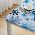 thumbnail image 5 of NIJIANKEHANChristmas Snowflake Tablecloth Table Cover Snowflakes Winter Plastic Tablecloth Winter Wonderland Decorations Scandinavian Snowflakes Table Cover for Christmas, Frozen Theme Party Supplies, 5 of 8