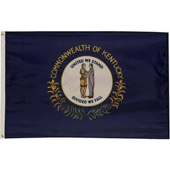 3x5' POLYWAVEZ KENTUCKY POLY II FLAG CH&G
