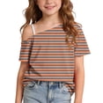 thumbnail image 3 of Piuwrlz Girls T Shirts 11 Kids Shirts Tops Crew Neck T-Shirts Orange Size 11 Years, 3 of 10