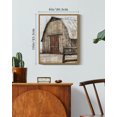 thumbnail image 4 of Farmhouse Vintage 8x10in Framed Rustic Barn Wall Art Retro Watercolor Bathroom Painting Guest Artwork, 4 of 6