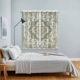 thumbnail image 5 of Curtains 63 Inch Length 2 Panels, Sage Green Boho Grommets Window Treatment Curtain, Vintage Abstract Art Ethnic Tribe Thermal Curtains Drapes for Living Room/Bathroom, 5 of 9