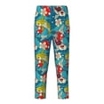 thumbnail image 2 of Gukieu Japanese Koi Print Youth Home Trousers, Elastic Waistband with Pockets for Home and Outing, Suitable for Children Aged 5-16-XS(5-6), 2 of 6