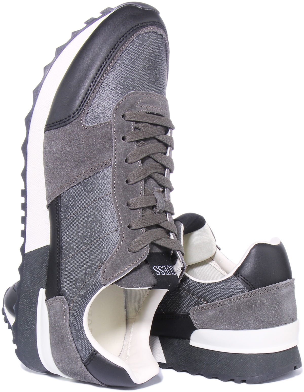 Guess Men's Lace Up Running Inspired Retro Trainers In Coal Size 9 -  Walmart.com