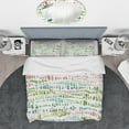 thumbnail image 3 of Designart 'Mixed Green Geometric Pattern II' Geometric Duvet Cover Set, 3 of 4