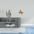 thumbnail image 2 of Figura de caballero para escritorio, adorno coleccionable de caballo, escultura animal de resina y latón, artesanía artística, ideal para la oficina,, 2 of 8
