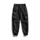 thumbnail image 1 of Pantalones largos de moda para hombre, casuales, de color sólido, cargo, con bolsillos y cremallera, cintura elástica, pantalones largos de algodón para hombre., 1 of 9