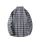 thumbnail image 4 of Blusa y camisa de manga larga con cuello vuelto para hombre, estilo informal, a cuadros, con bolsillos y botones, de licra, 4 of 8