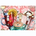 thumbnail image 1 of Metal Light Switch Wall Plate Outlet Cover (Coffee Beans Mocha Tea Marshmallow Treat Pink White Leaves - Triple Toggle), 1 of 2