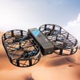 thumbnail image 1 of Dron con cámara, dron volador con cámara, minidron de bolsillo con malla de protección total, fotografía aérea, 6K, modelo de avión RC para estudiantes, con 2 baterías, 1 of 6