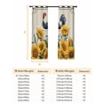 thumbnail image 6 of Bathing Roosters Blackout Curtains for Bedroom, Farmhouse Sunflower Vintage Burlap Thermal Insulated Kitchen Drapes with Grommets, Light Blocking Window Treatment, 2 Panels 42" x 45", 6 of 7