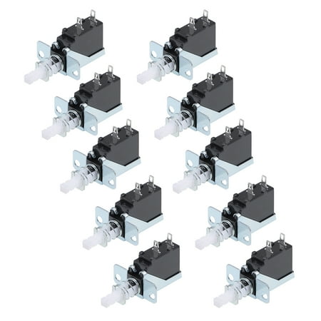 Push Button Switch  SPST 5A 250V 2 Pin 1 Position Self-Locking White 10pcs price history on PriceWatchPro