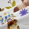 thumbnail image 5 of Manfei Cartoon Cat Curtains and Drapes Pack of 2 (52x63 Each), Watercolor Spring Floral Black Out Curtains, White, 5 of 6