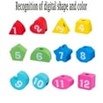 thumbnail image 4 of MesaSe Wooden Shape Color Sorting Clock Toy, Number Blocks Puzzle Stacking Sorter Jigsaw, Early Learning Educational Toy, Best Gift for 1-3 Years Old Toddler Baby Kids, 4 of 8