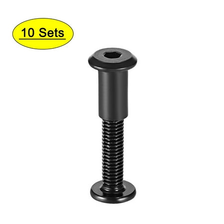 

Uxcell M6x1.57 Hex Socket Screw Post Carbon Steel Black 10 Sets
