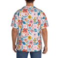 thumbnail image 5 of Gaeub Floral Ditsy Men's Lapel Short Sleeve Shirt, Relaxed Fit Shirt, Soft and Breathable for Outdoors Party Travel - Small, 5 of 7