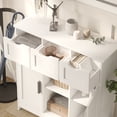 thumbnail image 4 of Storage Cabinets,Wooden Floor Cabinet,with Drawers and Shelves Storage Cabinets,Accent Cabinet for Living Room,Bedroom,Bathroom Furniture Home Decor(White), 4 of 6