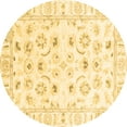 thumbnail image 1 of Ahgly Company Indoor Round Oriental Brown Traditional Area Rugs, 6' Round, 1 of 4
