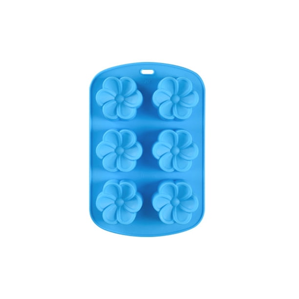 Yuarrent Molde de 6 agujeros con forma de flor para hornear pasteles, herramientas para hacer galletas, pastelería, magdalenas, dispensador de moldes, Herramientas y accesorios para hornear Yuarrent HA081172-00