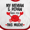 thumbnail image 4 of Inktastic Memaw and Pepaw Love Me Boys or Girls Baby Bib, 4 of 4