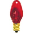 thumbnail image 1 of Vickerman XLEDTC93-25 E12 & C9 Red Transparent LED Bulb - 25, 1 of 1
