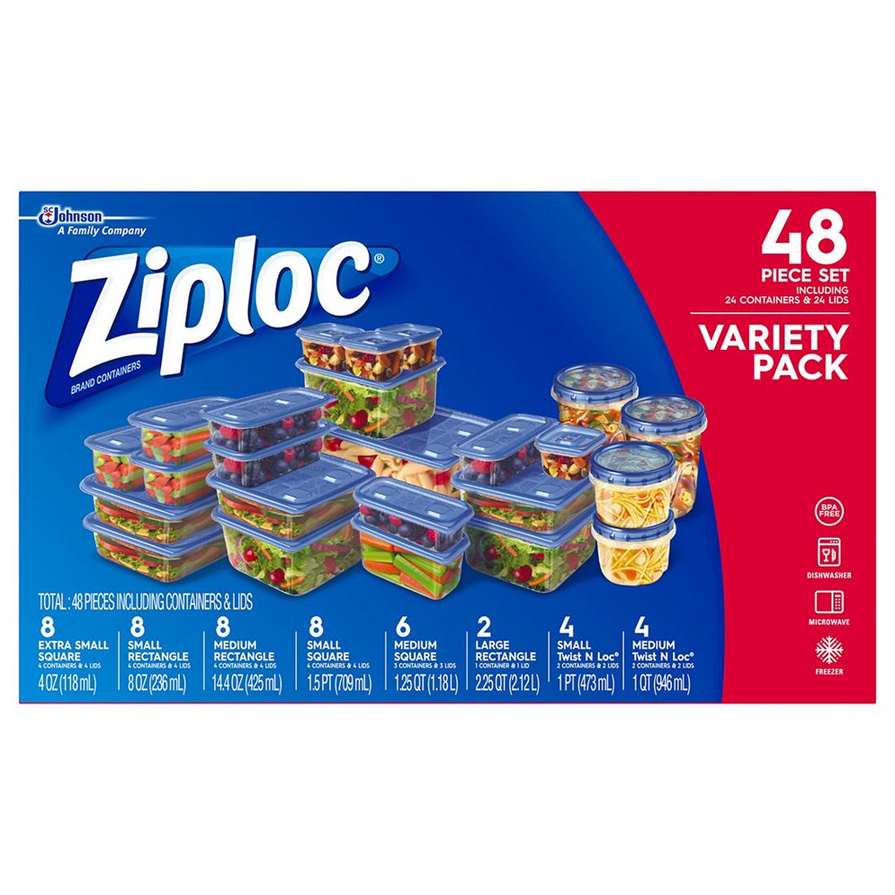 Ziploc Containers 48Pc. Variety Pack