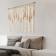 thumbnail image 2 of 65.8*44 in White Macrame Tassel Woven Wall Hanging Tapestry Boho Chic Geometric Art Decor, 2 of 13