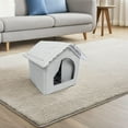 thumbnail image 4 of Raindrops Pet Nest Cushion With Cloth Light Grey Cat Cave Nest For Indoor Outdoor Pets 1Set, 4 of 6