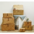 BlueMake Natural Wicker Seagrass Baskets with Lids, Set of 3 for ...