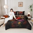thumbnail image 4 of Feelyou Kawaii Robin Bird Bedding Comforter Set for Teen, Dreamy Groovy Flower Twin Comforter Sets, Rustic Farmhouse Animal Reversible Bedding Set, Ultra Soft Home Decor, 2-Piece, 4 of 8