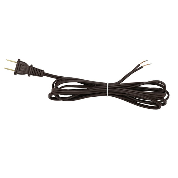 Creative Hobbies Brown Lamp Cord, 8 Foot Long, Replacement Lamp Cord Lamp Repair Part, 18/2 SPT-1 Wire, UL Listed - 1 Pack
