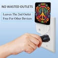 thumbnail image 3 of Peace Symbol LED Square Night Light - Compact and Energy Efficient Illumination for Bedrooms and Bathrooms - Plug-in Wall Lamp with Auto Sensor, 3 of 6