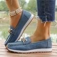 thumbnail image 4 of Women’s Casual Summer Loafers Light Flat Shoes with Rhinestone Chain Detail for Everyday Wear, 4 of 9