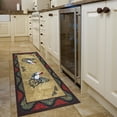 thumbnail image 3 of Ottomanson Machine Washable Non-Slip Rubberback Rooster 2x5 Kitchen Runner Rug, 20" x 59", Beige Wavy, 3 of 9