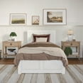 thumbnail image 3 of AFI Canyon White Solid Wood Foundation Bed Frame with Matching Footboard, Twin-XL, 3 of 14