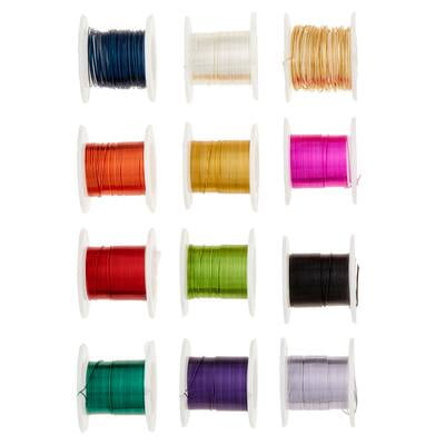 9 Packs: 12 ct. (108 total) 28 Gauge Silver Plated Copper Wire by Bead Landing™