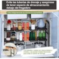 thumbnail image 4 of Estante para Cocina, Organizador Fregadero Debajo, Organizador de Fregadero, 2 Niveles Estante de Almacenamiento, con 10 Paneles Extraíbles, para Cocina, Baño, Ajustable (Negro 10 Paneles), 4 of 4