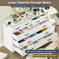 thumbnail image 3 of White Dresser with 10 Drawers for Bedroom, 55.1'' Chest of Drawers Storage Cabinets, Wood Long Dresser TV Stand for Living Room, Modern Clothes Closet Organizer with Metal Handles, 3 of 8