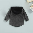 thumbnail image 5 of Toddler Hoodie Denim Jackets, Baby Boys Girls Jeans Jackets, Kids Casual Winter Long Sleeve Button Hooded Jackets with Pockets Outerwear Coat Black 3T, 5 of 6
