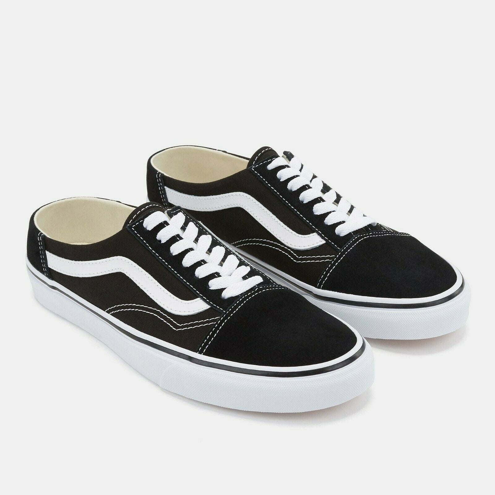 Vans Old Skool Mule Black/True White Men's Skate Shoes Size 10