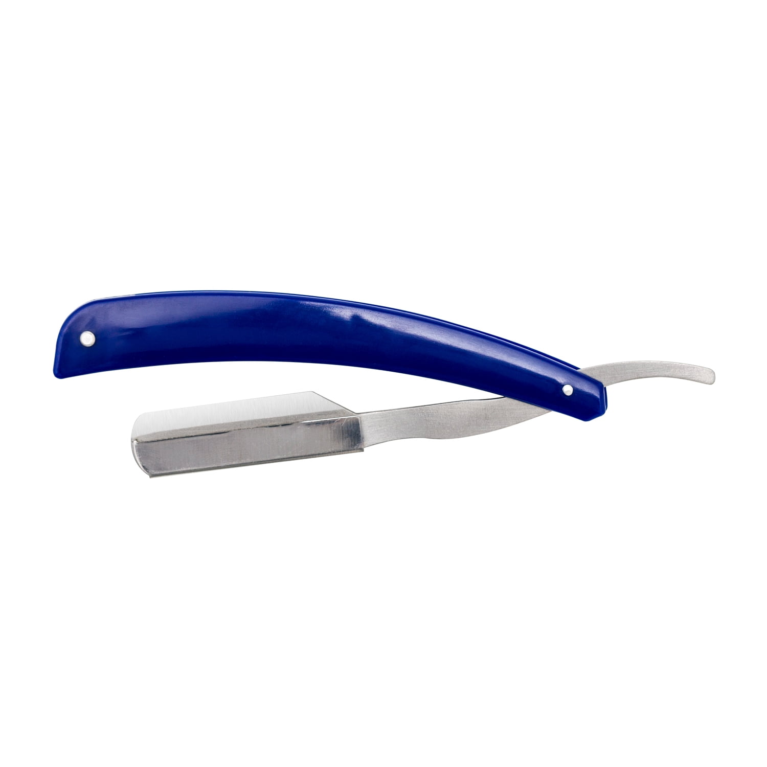 Johnny B Professional Barber Straight Edge Razor with 10 Replacement Blades (Blue)