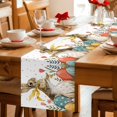 thumbnail image 5 of Easter Bunny Eggs Cotton Linen Table Runner for Dining Kitchen, Spring Tulip Daisy Flowers Leaves Country Wedding Outdoor Party Tablerunners, Dresser Scarf Coffee Tablecloth Runners 13x72 Inches, 5 of 9