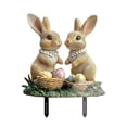 thumbnail image 1 of Conejos de jardín de Pascua Estaca Estaca de letrero de patio de animales 2d Decoración de jardín decorativo decorativo de decorativo para el, 1 of 8