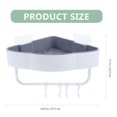 thumbnail image 2 of soporte de almacenamiento sin perforaciones, organizador de baño, estante de pared triangular con gancho, 2 of 3