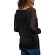 thumbnail image 2 of Camisa de manga larga de malla a rayas para mujer, blusa informal con cuello en V, tallas S a XXL, 2 of 5