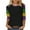 Black, variant on yievot Mardi Gras Shirts for Women Graphic Casual 3/4 Length Sleeve Crewneck Tee Tops Holiday
