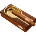 thumbnail image 2 of Simple Copper Lined Gold Cigar Ashtray for Patio/Outdoor/Indoor Ashtray (Color:Brown), 2 of 5