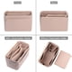 thumbnail image 5 of Vogacara Elegante bolsa de fieltro para mujer, organizador de cosméticos de viaje, bolsa de cosméticos de viaje multifuncional, beige L Type2 NO2, 5 of 6