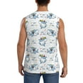 thumbnail image 4 of Fotbe Men's Party Shark Cute Print Men's Sleeveless Muscle Tank Tops Casual T-Shirts for Gym Workout Beach-X-Large, 4 of 8