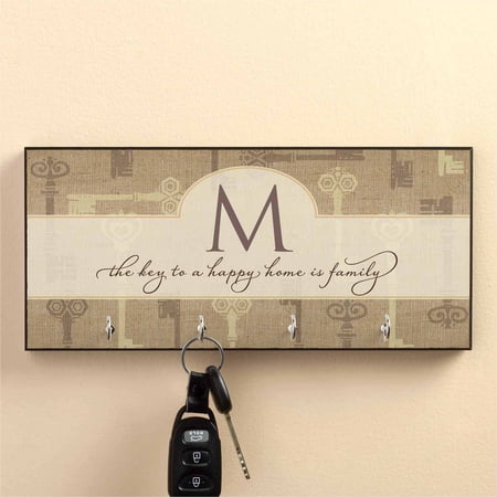 Personalized Key To A Happy Home Key Hanger-Initial